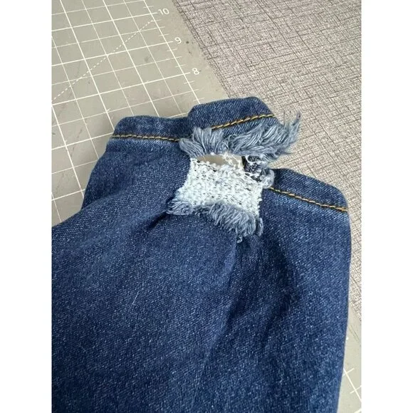 Big But Adorable Women's Denim Jeans 3XL Dark Wash Distressed Style JBBA-817 New - Picture 8 of 9